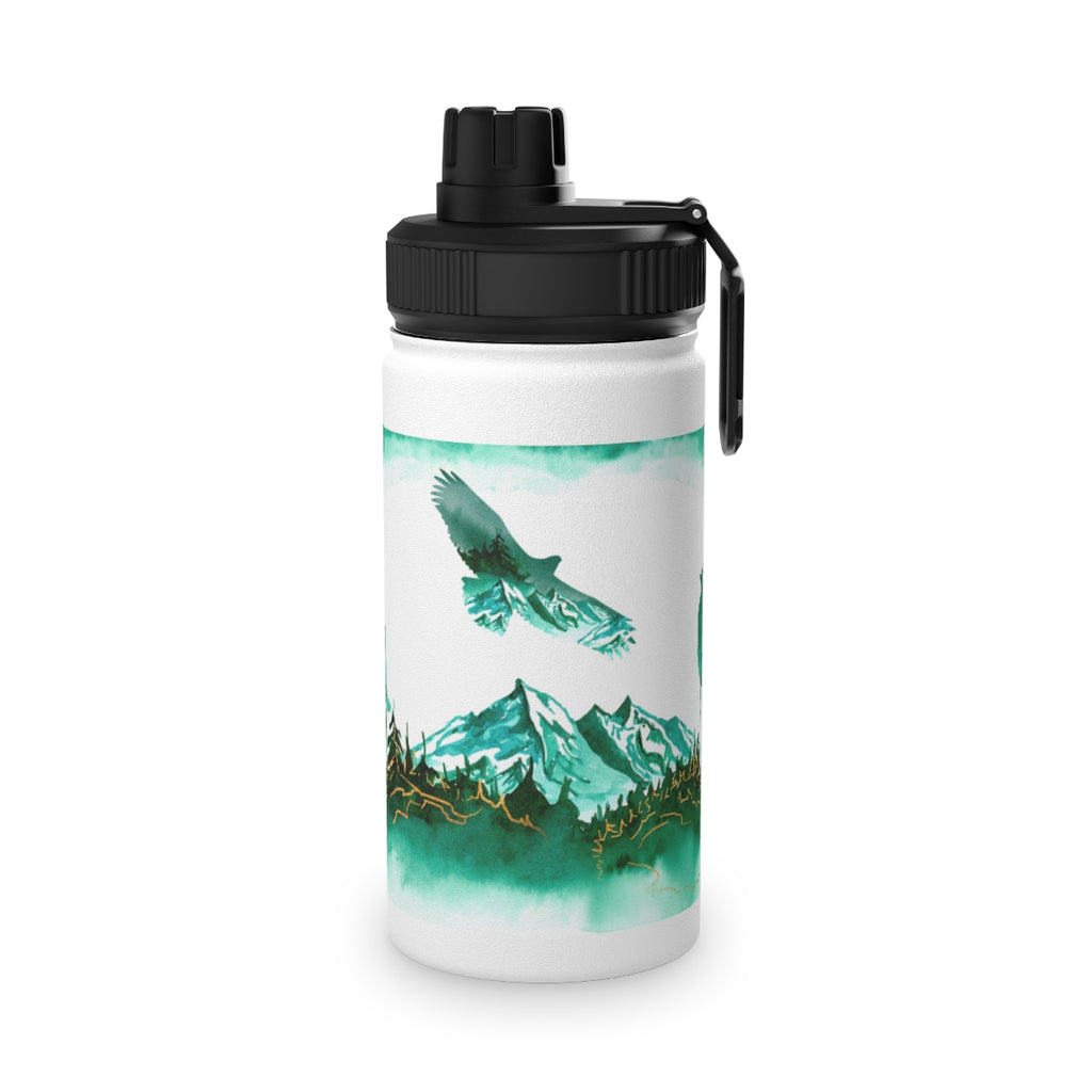 Running With Wolves Stainless Steel Water Bottle with Sports Lid