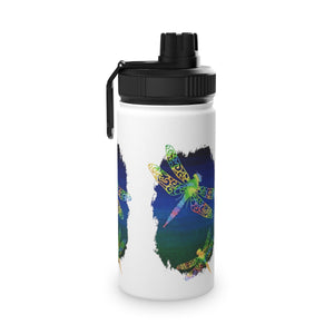 Dragonfly Dreaming Stainless Steel Water Bottle - Sports Lid